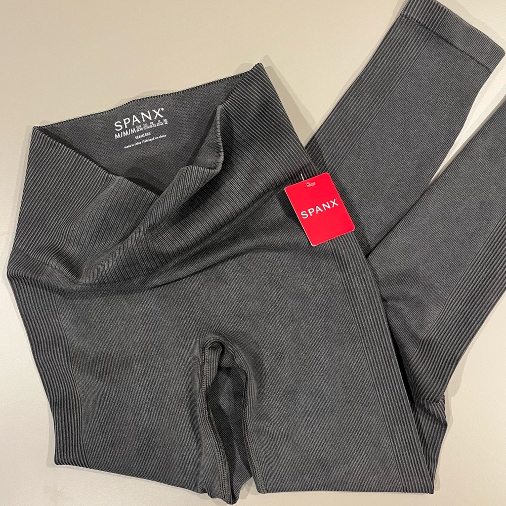 NWT Spanx Soft Stretch Leggings- dark palm
